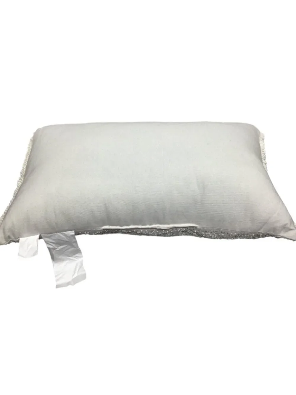 Easter Spring Sequin Beaded White Rectangle 23x10 Decorative Throw Pillow